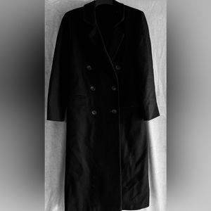 Vintage 1960’s Projections LTD Women’s Black Wool Double Trench Coat